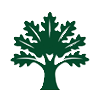 Green oak tree emblem